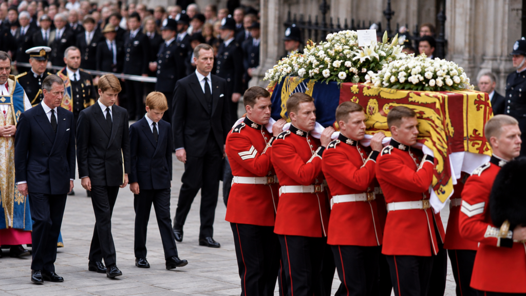 Princess Diana's funeral procession in London on September 6, 1997